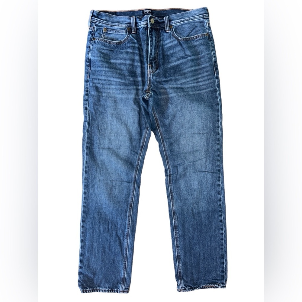J. Crew THE SUTTON plaid lined jeans. 32x30 100% cotton